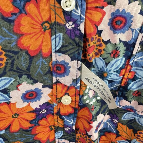 St. Johns Bay Women's Shirt Floral Button Down Multicolor Oversized 2X Cotton - Picture 5 of 10